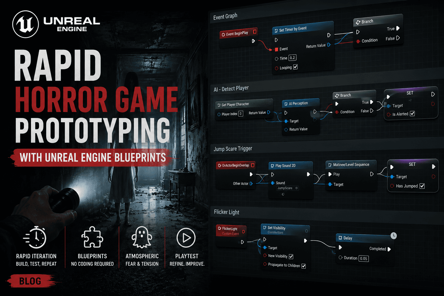 Rapid Horror Game Prototyping with Unreal Engine Blueprints